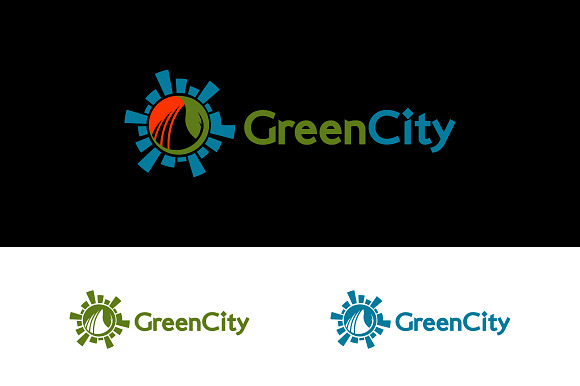 Green City in Logo Templates - product preview 1