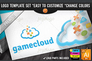 Digital Game Cloud Logo Template