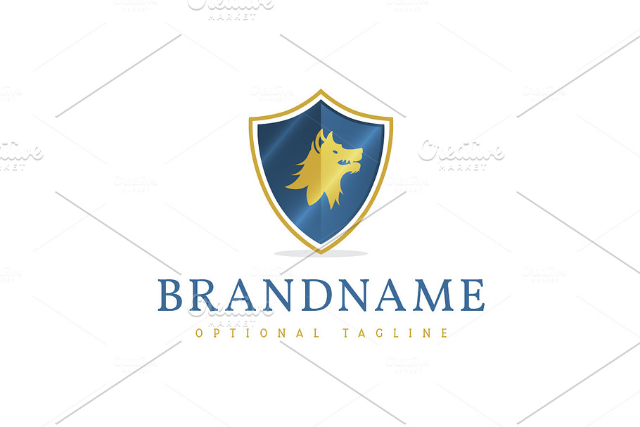 Wild Wolf Escutcheon Logo in Logo Templates - product preview 8