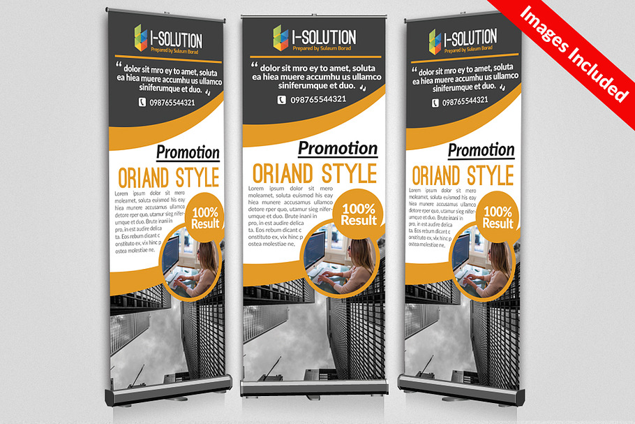 Business Roll Up Banners Templates in Presentation Templates - product preview 8