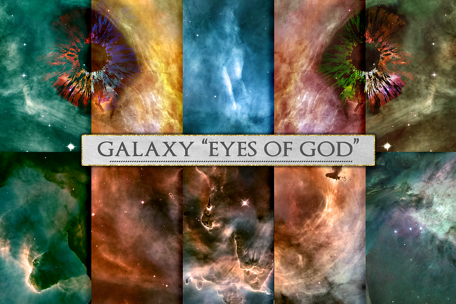 Galaxy Space Background, Eyes of God in Textures - product preview 8