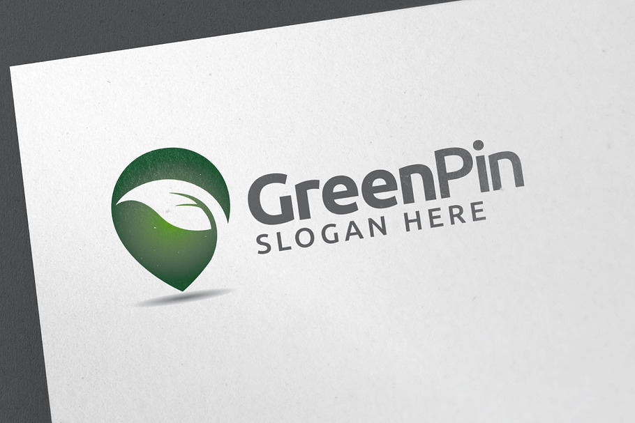 Green Pin Logo in Logo Templates - product preview 8