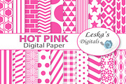 Hot Pink Digital Paper Pack
