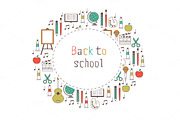 Back to school patterns and icons