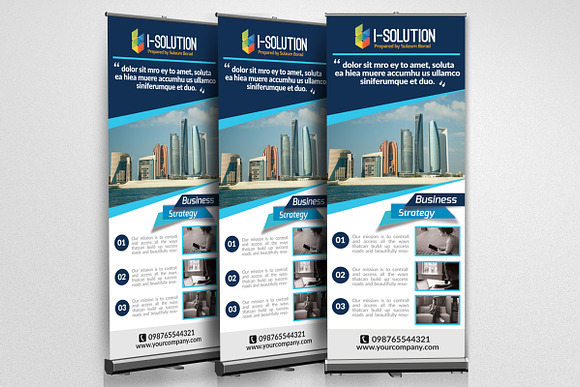 Business Roll Up Banners Templates in Presentation Templates - product preview 1