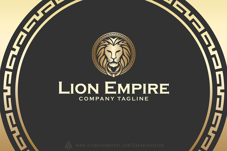 Gold Lion Logo Template in Logo Templates - product preview 8