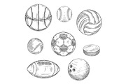 Sketched sport balls