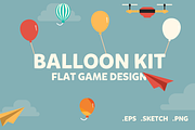 Balloon Kit - Flat 2D Game Assets