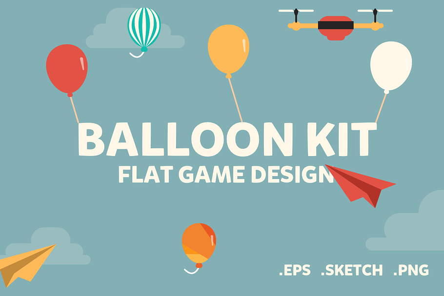 Balloon Kit - Flat 2D Game Assets in Illustrations - product preview 8