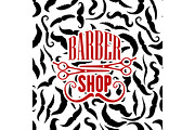 Vintage barbershop seamless pattern