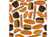 Seamless bakery and pastry pattern