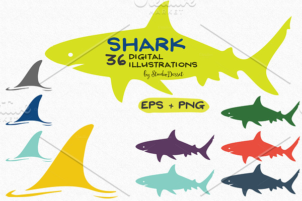 Shark - Vector Illustrations