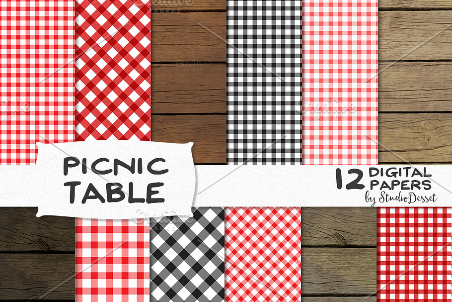 Picnic Table - Digital Papers