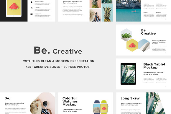 Be. Keynote Presentation + 30 Photos in Keynote Templates - product preview 1