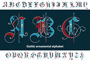 Gothic ornamental alphabet