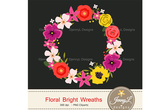 Floral Wedding Wreaths in Illustrations - product preview 1