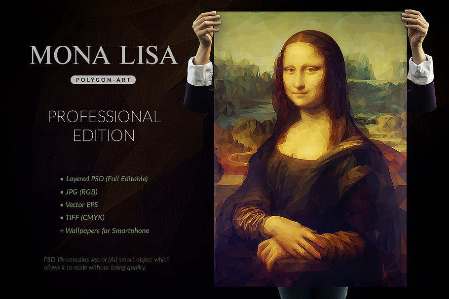 Mona Lisa - Polygonal / PRO Edition