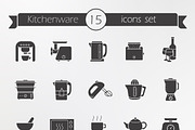 Kitchenware icons. Vector