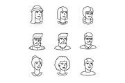 Human faces icons