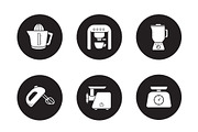 Kitchen electronics icons. Vector