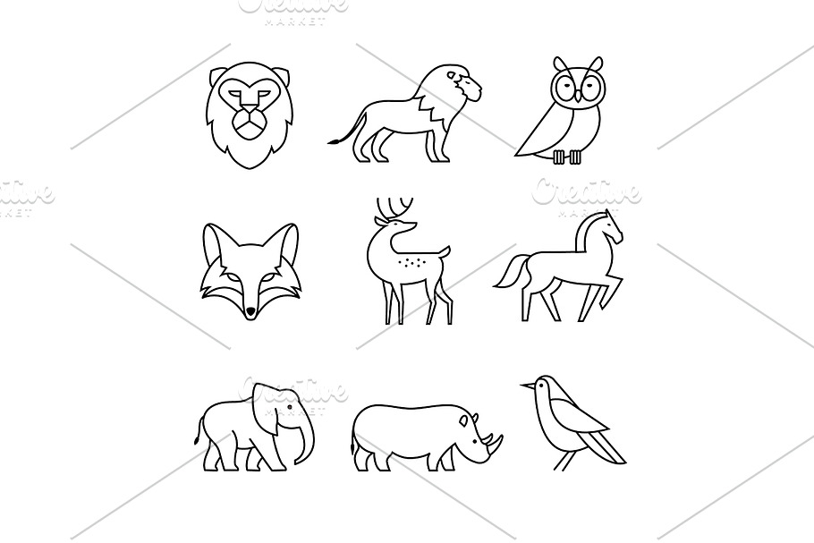 Popular wild life animals in Animal Icons - product preview 8