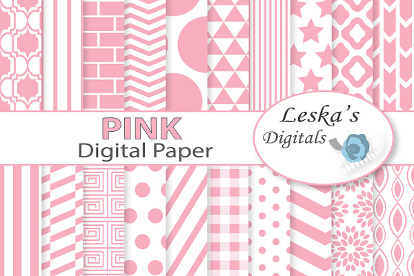 Pink Digital Paper - Light Pink