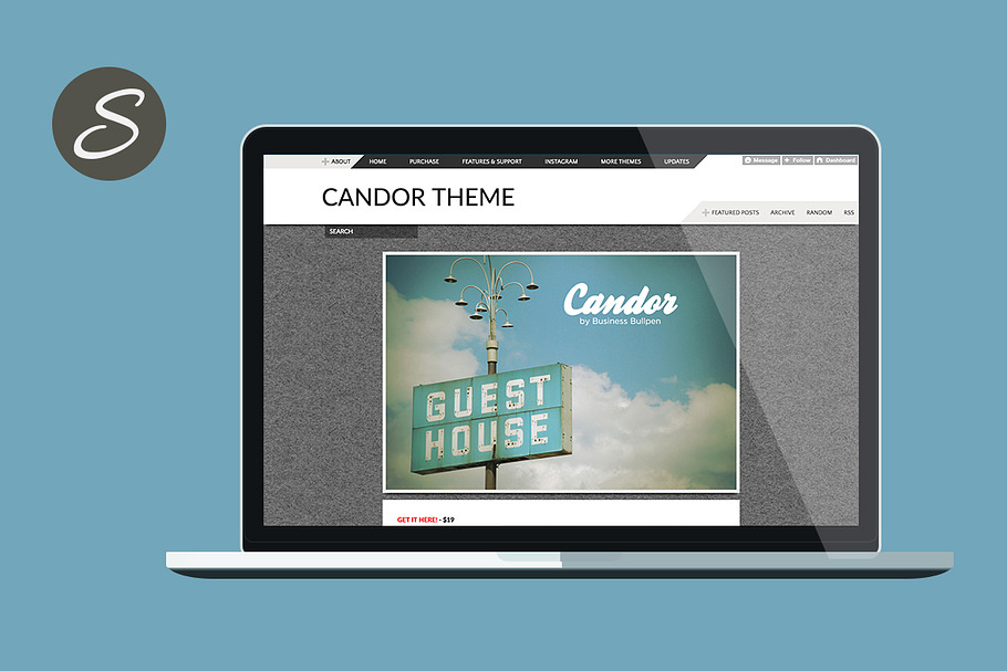 Candor Tumblr Theme Creative Tumblr Themes Creative Market