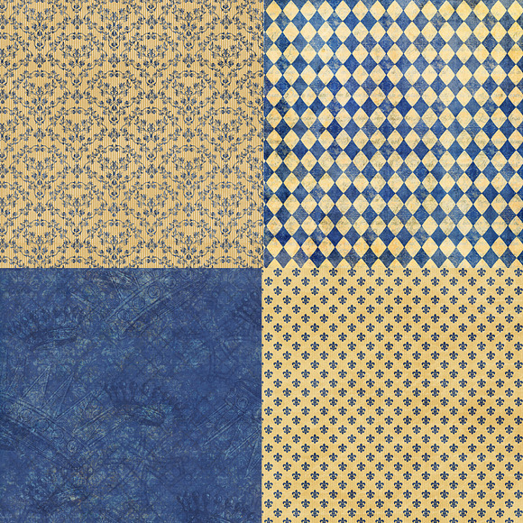Royal Decree:Blue and Gold Digi Pack in Patterns - product preview 1