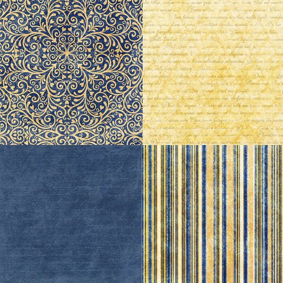 Royal Decree:Blue and Gold Digi Pack in Patterns - product preview 3