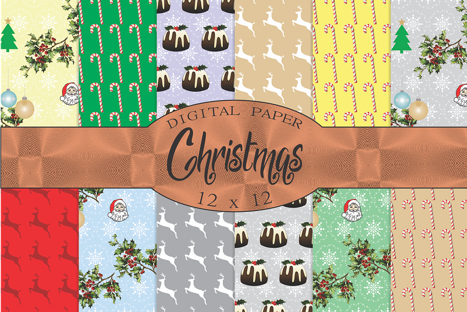 Christmas seamless patterns in Patterns - product preview 8