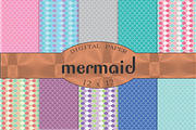Seamless backgrounds mermaid