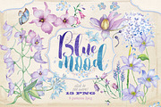 Floral collection "Blue mood"