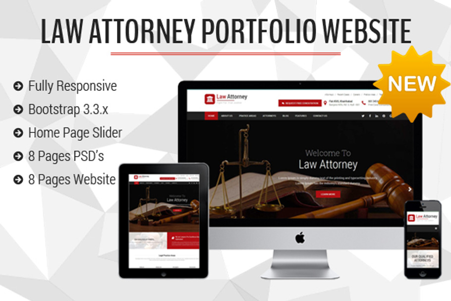 Law Attorney in Bootstrap Themes - product preview 8