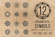 Ornamental logo geometric symbols