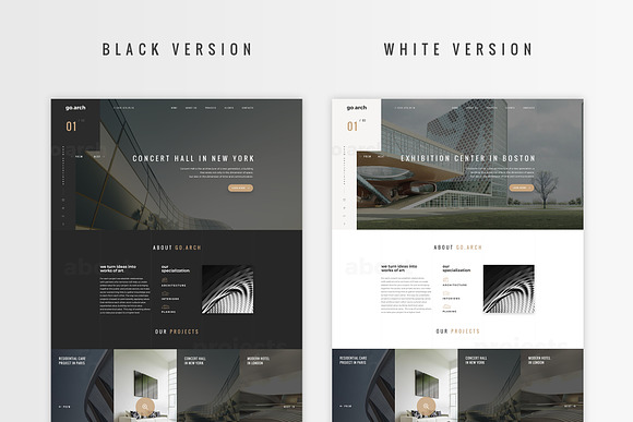 go.arch - Architecture PSD Template in Landing Page Templates - product preview 2