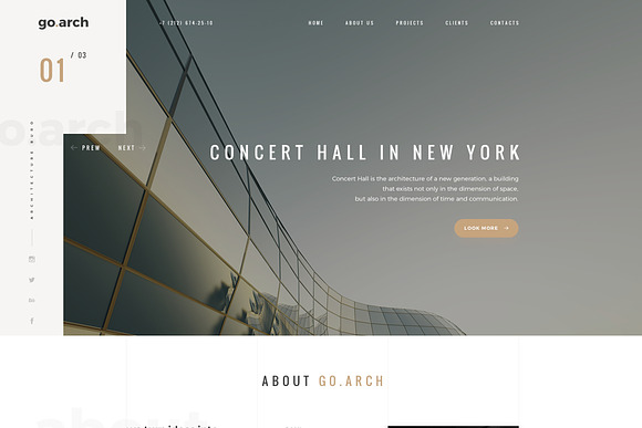 go.arch - Architecture PSD Template in Landing Page Templates - product preview 6