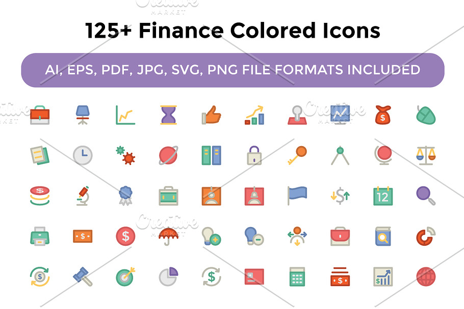 125+ Finance Colored Icons