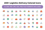 200+ Logistics Delivery Colored Icon