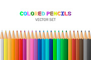 Vector colored pencils.