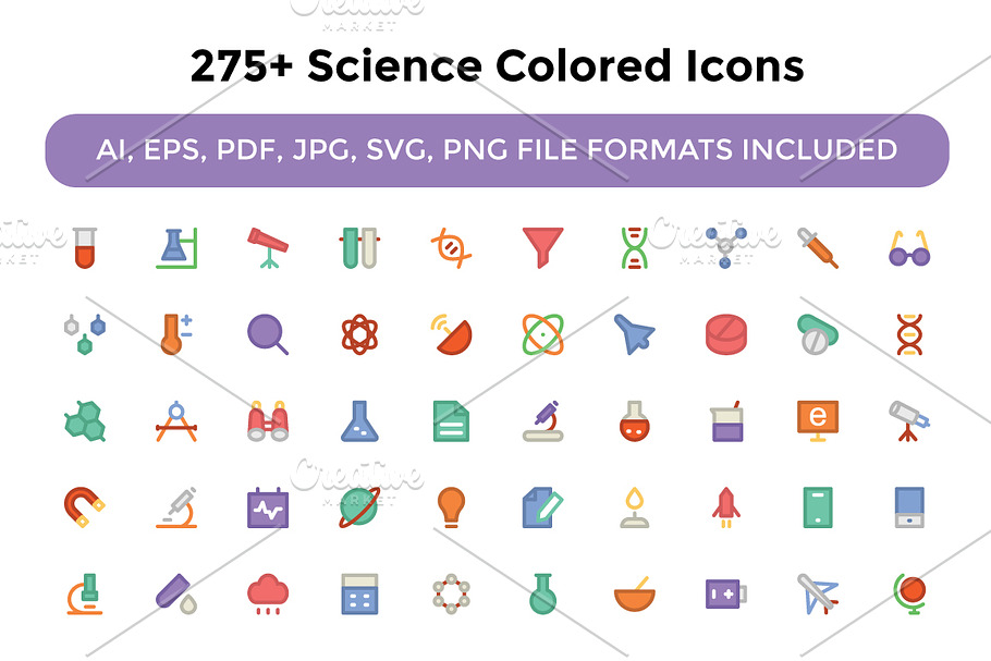 275+ Science Colored Icons