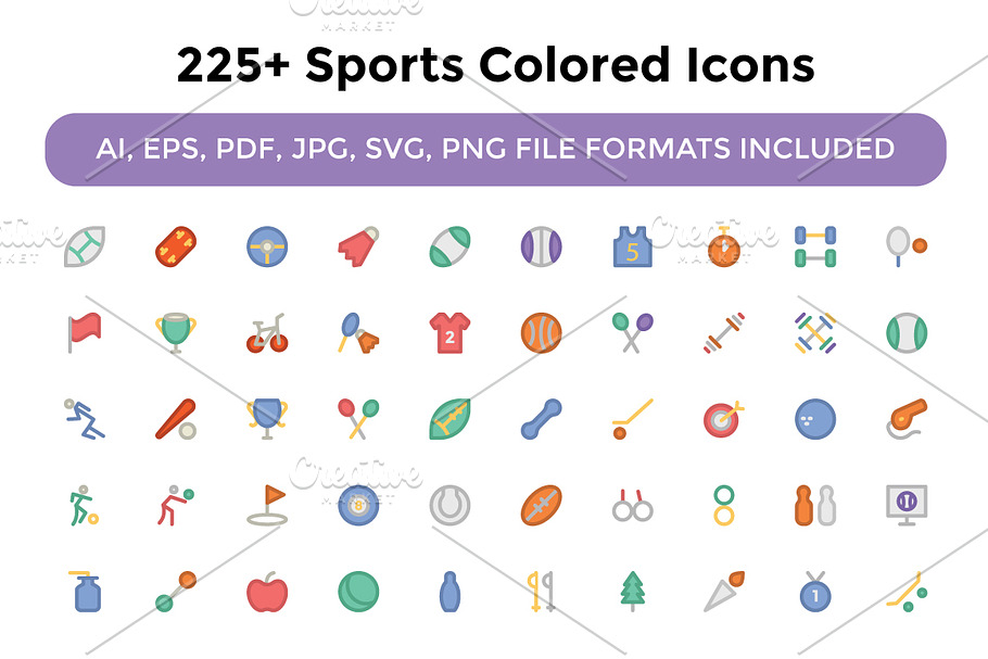 225+ Sports Colored Icons