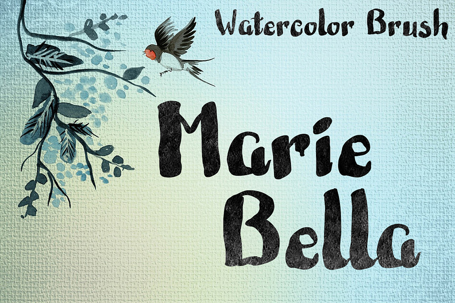 Marie Bella Brush in Display Fonts - product preview 8
