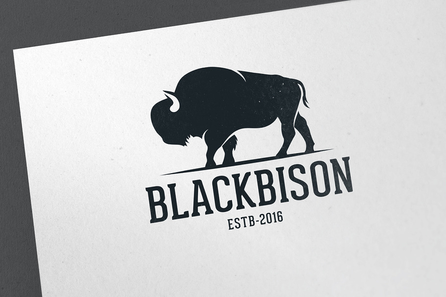 Black Bison in Logo Templates - product preview 8