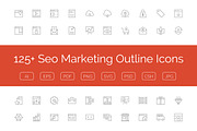 125+ Seo Marketing Outline Icons 