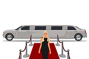 limousine with red carpet concept