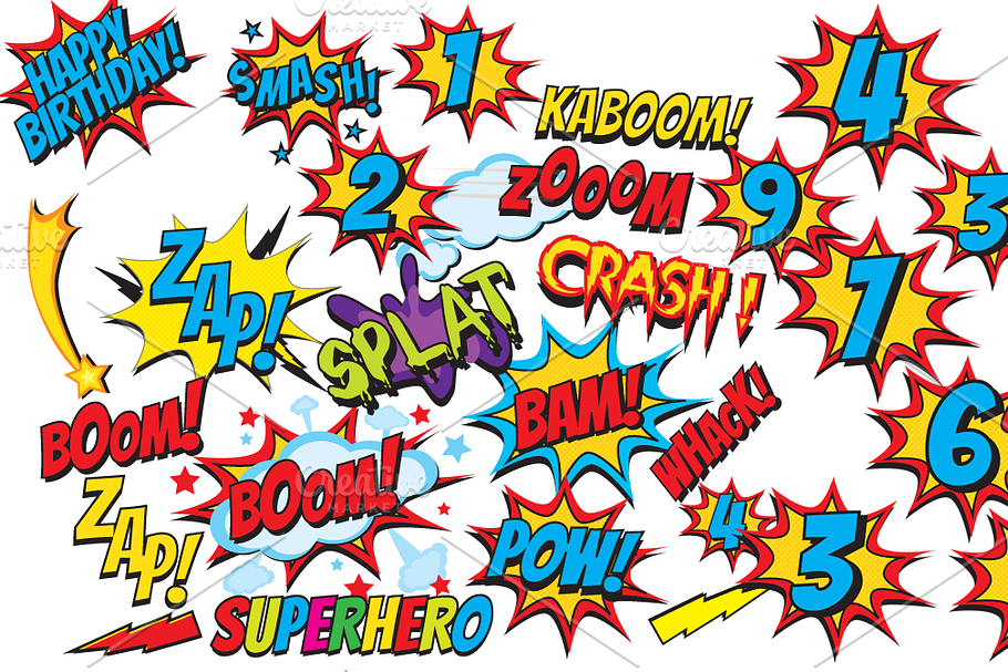 Superhero clip art comic book