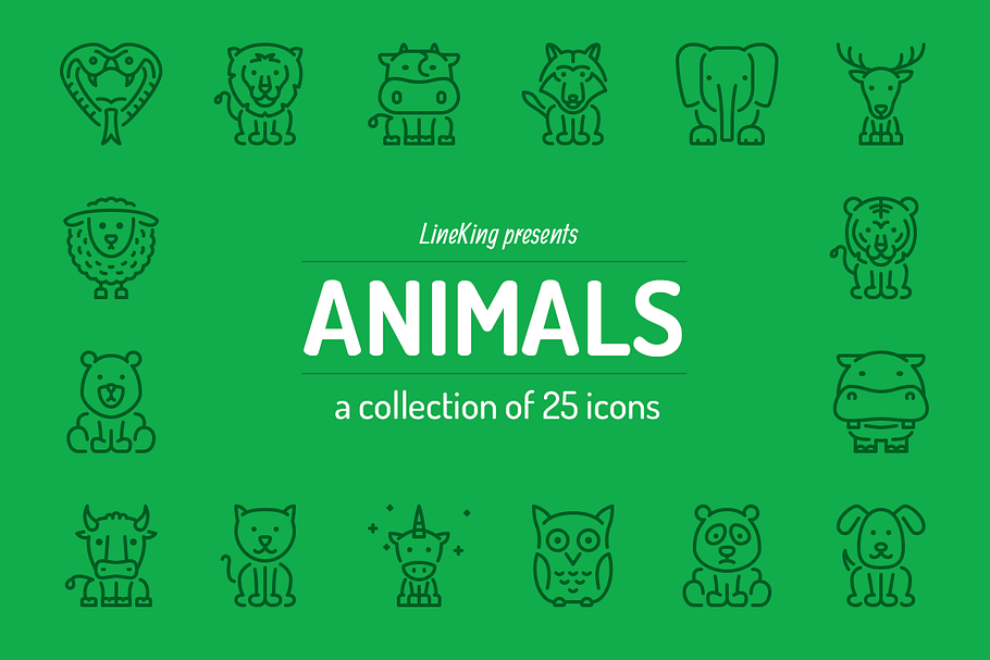 Animals Line Icons in Animal Icons - product preview 8