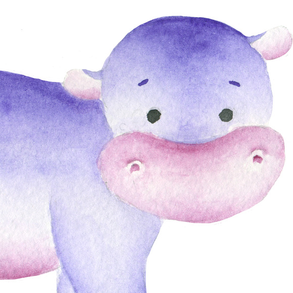 Watercolor jungle animals in Illustrations - product preview 1