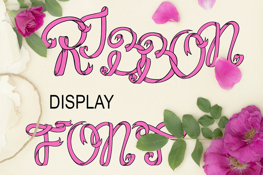 Ribbon display font in Display Fonts - product preview 8