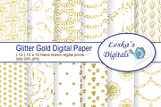 Glitter Gold Digital Paper 